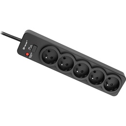  Tracer 46975 PowerGuard 1.8m Black (5 Outlets)