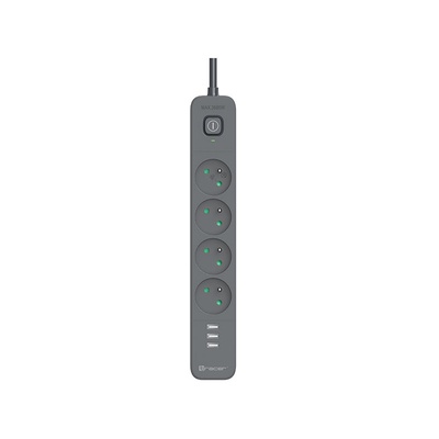  Tracer 47027 Power Line+ 1.5m (4 outlets +3x USB A, 5V 2,4A)