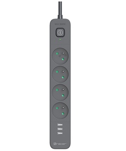  Tracer 47685 Power Line+ 5m (4 sockets +3x USB A)  Hover