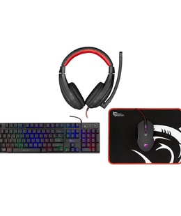 Tastatūra White Shark Comanche 3 GC-4104 - 4in1 KEYBOARD + MOUSE + MOUSE PAD  + HEADSET  Hover