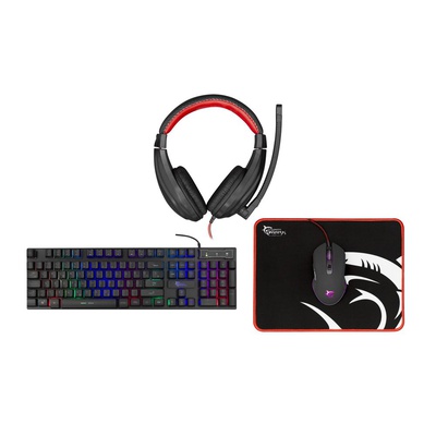Tastatūra White Shark Comanche 3 GC-4104 - 4in1 KEYBOARD + MOUSE + MOUSE PAD  + HEADSET