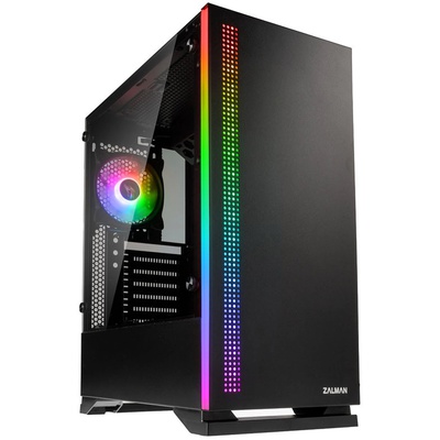  Zalman S5 Black ATX, RGB fan + fan, T/G