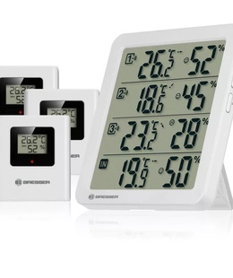  BRESSER Quadro NV Termo-Higrometrs balts  Hover