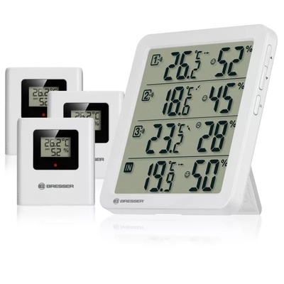  BRESSER Quadro NV Termo-Higrometrs balts