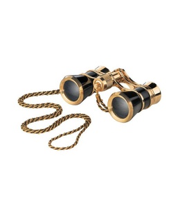 Eschenbach operas binoklis Glamour 3x25 melni zelta krāsā ar ķēdīti  Hover