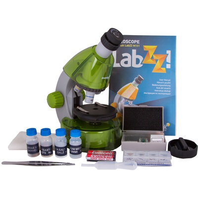  Mikroskops bērniem, Levenhuk LabZZ M101 Lime, 40x-640x, ar Eksperimenta komplektu