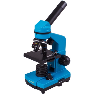  Mikroskops ar Eksperimentālo Komplektu K50 Levenhuk Rainbow 2L 40x - 400x Debesu Zilā Krās