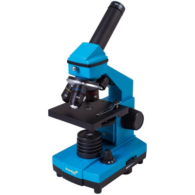  Mikroskops ar Eksperimentālo Komplektu K50 Levenhuk Rainbow 2L PLUS Debeszilā Krāsā 64x -