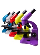  Mikroskops ar Eksperimentālo Komplektu K50 Levenhuk Rainbow 50L Debeszilā krāsā 40x - 800x Hover