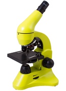  Mikroskops ar Eksperimentālo Komplektu K50 Levenhuk Rainbow 50L Laima krāsā 40x - 800x