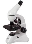 Mikroskops ar Eksperimentālo Komplektu K50 Levenhuk Rainbow 50L PLUS Baltā krāsā 64x - 128