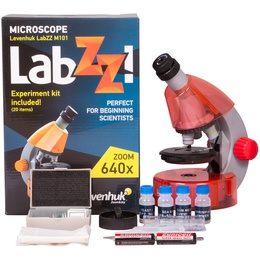  Mikroskops bērniem, Levenhuk LabZZ M101 Orange, 40x-640x, ar eksperimentu komplektu