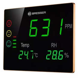  BRESSER CO2 mērierīce Smile XXL ar luksoforu un īpaši lielu LED displeju