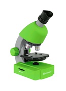  Mikroskops, Bresser Juniors 40x-640x, Zaļš ar eksperimenta komplektu, ar telefona adapteri