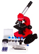  Mikroskops Bresser Junior Biolux SEL 40-1600x, sarkans Hover