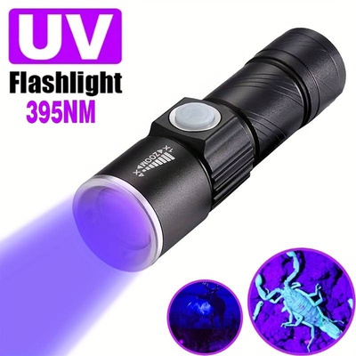  UV ultravioletais LED lukturītis 395 nM ar tālummaiņu