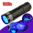  Pārnēsājamais  ultravioletās lampas  lukturītis 9LED UV