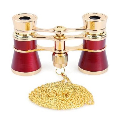 Teātra binoklis, sarkans ar ķede Levenhuk Broadway 325B