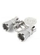  Teātra binoklis, sudraba ar ķede Levenhuk Broadway 325B