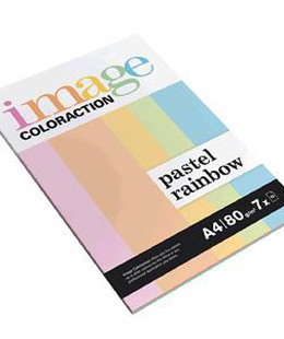  Krāsains papīrs IMAGE C. Pastel Rainbow A4 80g/m2,  7x10 lap.  Hover