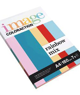  Krāsains papīrs IMAGE C. Rainbow Mix A4 160g/m2,  7x10 lapas  Hover