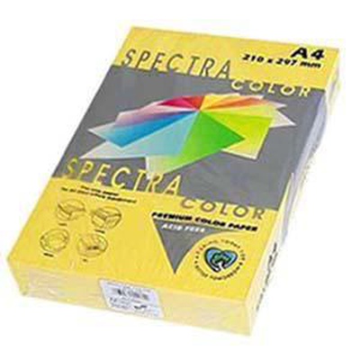  Krāsains papīrs A4 120g 250lap dzeltens IT160 Yellow Spectra