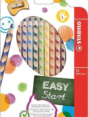  Krāsainie zīmuļi - Stabilo EASYcolors Start left | 12 krāsu  Hover