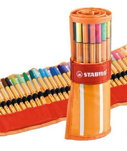  Pildspalvu komplekts ar penāli STABILO POINT|0.4 mm| 30 krāsas  Hover
