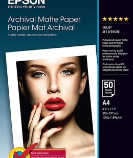  Epson | Archival Matte Paper - A4 - 50 Sheets | A4  Hover