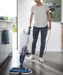  Bissell | Mop | SpinWave | Corded operating | Electric | Washing function | 105 W | Blue/Titanium  Hover