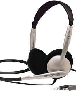 Austiņas Koss | CS100 | Headphones | Wired | On-Ear | Microphone | Black/Gold  Hover