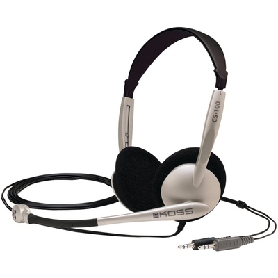 Austiņas Koss | Headphones | CS100 | Wired | On-Ear | Microphone | Black/Gold