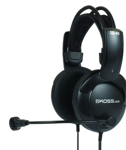 Austiņas Koss | SB40 | Headphones | Wired | On-Ear | Microphone | Black  Hover