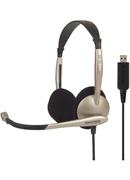 Austiņas Koss Headphones CS100USB Wired On-Ear Microphone Noise canceling Gold