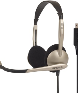 Austiņas Koss Headphones CS100USB Wired On-Ear Microphone Noise canceling Gold  Hover