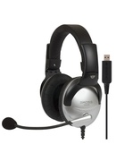 Austiņas Koss Gaming headphones SB45 USB Wired On-Ear Microphone Noise canceling Silver/Black