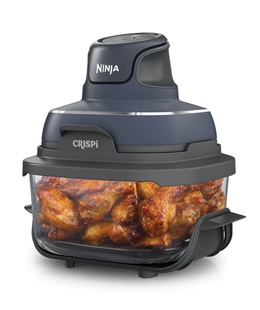  NINJA | 4-in-1 Portable Glass Air Fryer | FN101EUGY Crispi | Power 1700 W | Capacity 3.8 L | Blue/Black  Hover