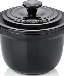  Le Creuset | Cocotte Every Mini Pot | 0.45 L | Stoneware | Black | Dishwasher proof | Lid included  Hover