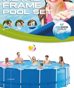  Intex | Metal Frame Pool Set with Filter Pump  Hover