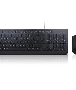 Tastatūra Lenovo Essential  Essential Wired Keyboard and Mouse Combo - US English with Euro symbol  Keyboard and Mouse Set Wired Mouse included US Numeric keypad Black USB English  Hover