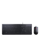 Tastatūra Lenovo Essential  Essential Wired Keyboard and Mouse Combo - US English with Euro symbol  Keyboard and Mouse Set Wired Mouse included US Numeric keypad Black USB English Hover