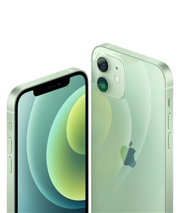 Telefons Apple iPhone 12 Green 6.1  XDR OLED Apple A14 Bionic Internal RAM 4 GB 64 GB Single SIM Nano-SIM and eSIM 3G 4G Main camera Dual 12+12 MP Secondary camera 12 MP iOS 14 2815 mAh  Hover