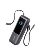  Anker Zolo Powerbank | A1695H11 | 25000 mAh | Built-In USB-C and Retractable Cable) | Grey