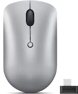 Pele Lenovo | Wireless Compact Mouse | 540 | Red optical sensor | Wireless | 2.4G Wireless via USB-C receiver | Cloud Grey | 1 year(s)  Hover