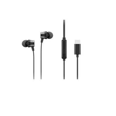 Austiņas Lenovo | USB-C Wired In-Ear Headphones (with inline control) | Wired | Black