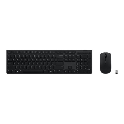 Tastatūra Lenovo | Professional Wireless Rechargeable Keyboard and Mouse Combo | Keyboard and Mouse Set | Wireless | Mouse included | Estonia | Bluetooth | Grey