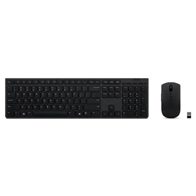 Tastatūra Lenovo | Professional Wireless Rechargeable Combo Keyboard and Mouse | Keyboard and Mouse Set | Wireless | Mouse included | Nordic | Bluetooth | Grey