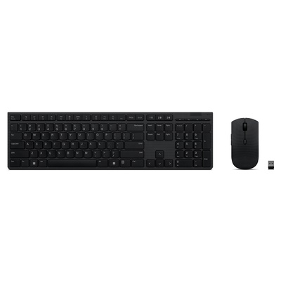 Tastatūra Lenovo | Professional Wireless Rechargeable Combo Keyboard and Mouse | Keyboard and Mouse Set | Wireless | Mouse included | US | Bluetooth | Grey