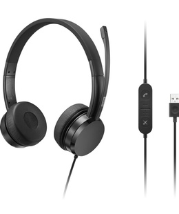Austiņas Lenovo | USB-A Stereo Headset with Control Box | Wired | On-Ear  Hover