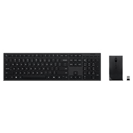 Tastatūra Lenovo Professional Wireless Rechargeable Combo Keyboard and Mouse | Keyboard and Mouse Set | Wireless | Mouse included | Russian/Cyrillic | Bluetooth | Grey
